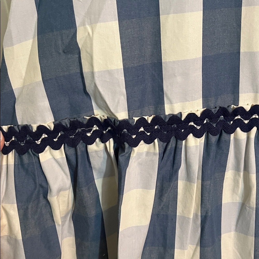 NWT Madewell Blue Buffalo Check Dress Size L - Picture 4 of 5